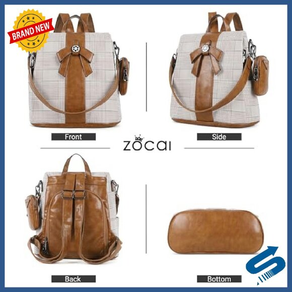 3 way leather backpack purse anti theft Vegan Leather Anti-Theft Backpack Purse with Wallet, 3-Way Carry